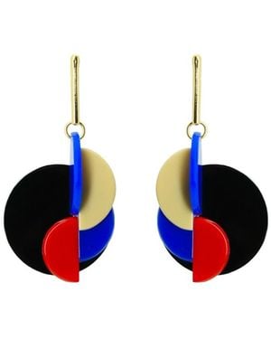 Gissa Bicalho Handmade Acrylic Earring Ligia Bic - Blue