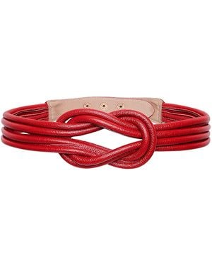 BeltBe Knot Leather Belt - Red