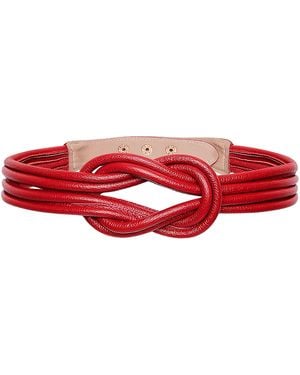 BeltBe Knot Leather Belt - Red