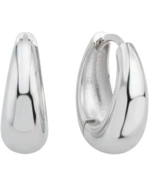 LINYA JEWELLERY Morf Mini Hoop Huggies Earrings - Metallic