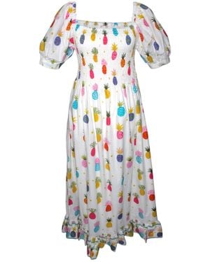Mary Marshmallow Poppy Dress Long - White