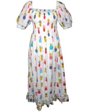 Mary Marshmallow Poppy Dress Long - White