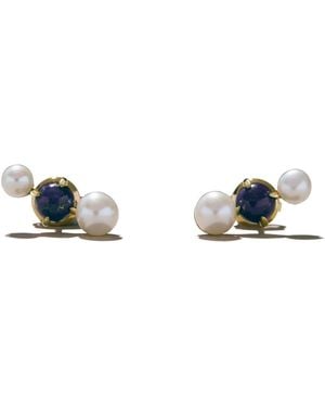 Onia Pearl & Lapis Cluster Tri-Studs - Blue