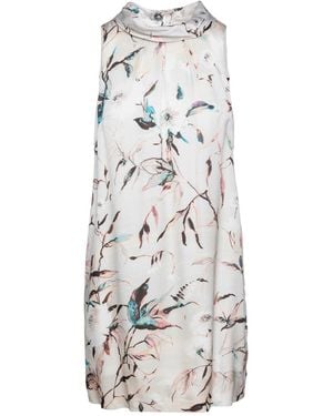 Conquista Straight Sleeveless Satin Dress - White