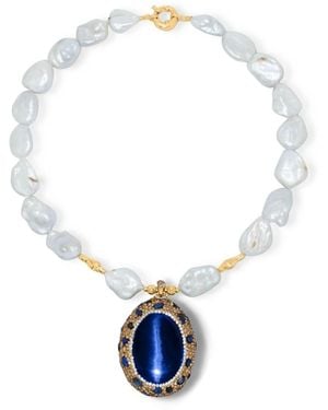 VIEA Astra Catseye Necklace - Blue