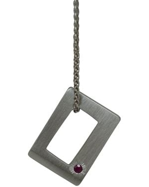 Punchi Ruby Frame Neckless - Metallic
