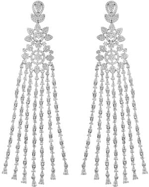 Meraki by Rashmi Bajaj Fae American Diamonds Chandelier Earrings - White