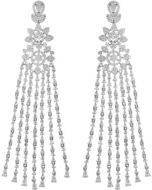 Meraki by Rashmi Bajaj Fae American Diamonds Chandelier Earrings - White