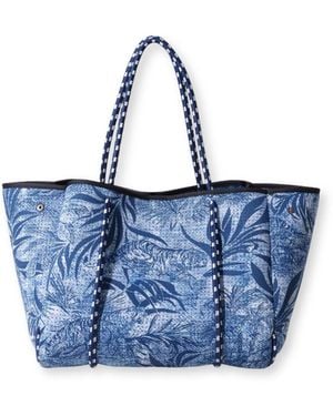 Pop Ups Brand Everyday Tote Jungle Fever Denim - Blue