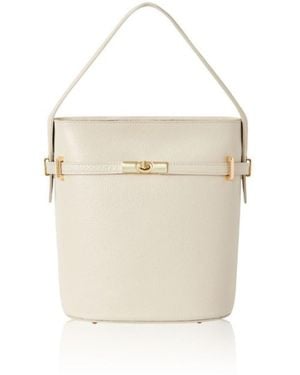 Betsy & Floss Neutrals Sora Large Leather Bucket Bag - White