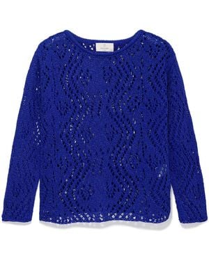 Peraluna Amy Top Openwork Glittery Blouse - Blue