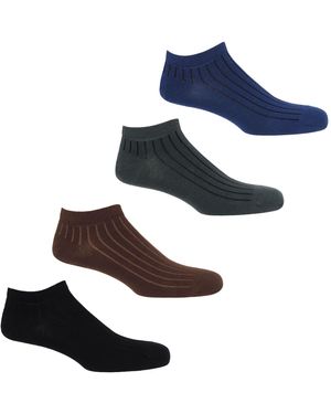 Peper Harow - Made in England Four Pack Essential Trainer Socks – Neutral - Blue