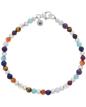Nellou Jewellery Multi Gemstone Bracelet Sterling - Metallic