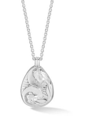 Dower & Hall Mother & Child Talisman Necklace - Metallic