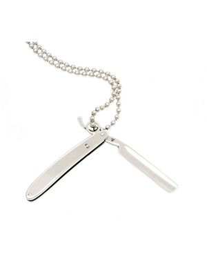 Strange Fruit Cutthroat Razor Necklace - Metallic