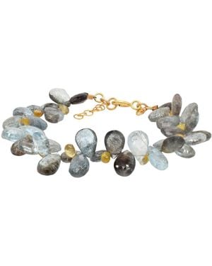 Lori Kaplan Design Moss Aquamarine Sapphire Bracelet - Metallic