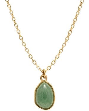 seree Puzzle Jade Stone Pendant Necklace - Metallic