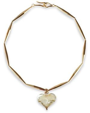 Tohum Design Neutrals Cuore Necklace – Tiramisu - Metallic