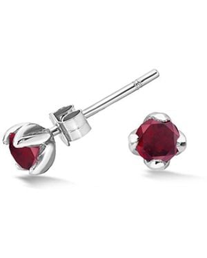 Dower & Hall Garnet Orissa Studs - Pink