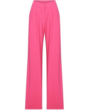 NAZLI CEREN Tina Wide-leg Trousers In Bubble Gum Pink