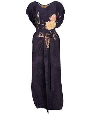 ARTISTA Grace Pleated Maxi Dress - Blue