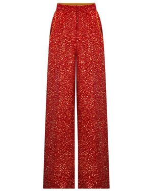 Elsava Riva Sequin Trouser - Red