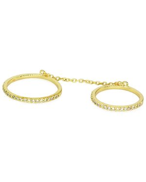 KAMARIA Double Chain Ring - Metallic