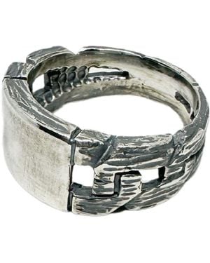 Tg-Jewellery by Tamara Gervasio Chain & Plate Ring – Sterling, Handmade - Green