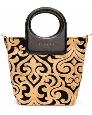 Sorena Cassandra Medium Statement Top-Handle Bag - Metallic