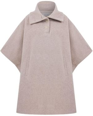 NAZLI CEREN Jarine Wool Blend Poncho - Gray
