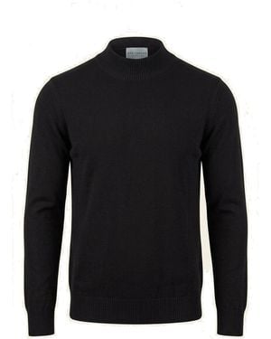 Ron Tomson Mock Neck Relaxed Jumper - Black