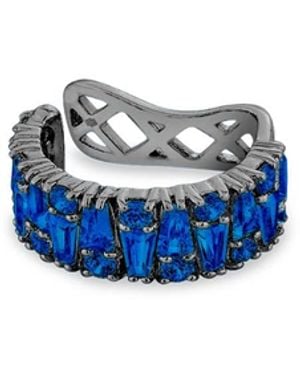 SALLY SKOUFIS Culture Ear Cuff With Made Sapphires - Blue