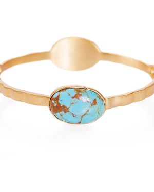 Christina Greene Deco Twin Stone Bangle - Blue