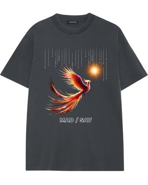 Madison / Savile Rising Phoenix Vintage Tee - Gray