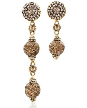 Bayemeyc Glory Crystal Dangle Earrings - White