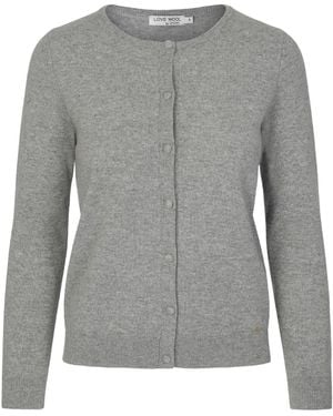 tirillm Emilie Basic Cashmere Cardigan - Grey