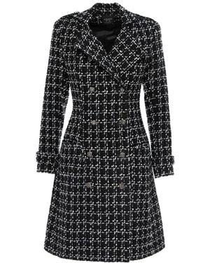 AVENUE No.29 Double Breasted Military Coat With Contrast Buttons – - Black