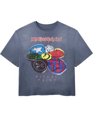 Works of Madness Visual Paint Tee - Blue