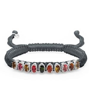 Caravan of Stones Dark Gunmetal Mini Lisse Bracelet - Blue