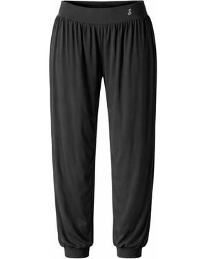 Conquista Relaxed Jogger Trousers With Elastic Waist - Black