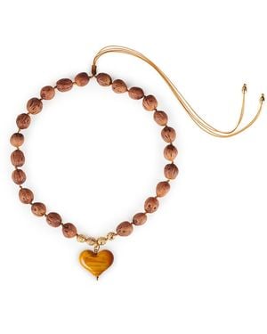 Tohum Design Cuore Resort Necklace – Mustard - Brown