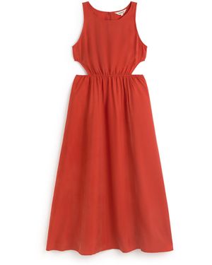 Thinking Mu Cupro Kin Midi Dress - Red