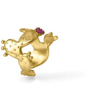 Sophie Simone Designs Cactus Ring With Ruby - Metallic
