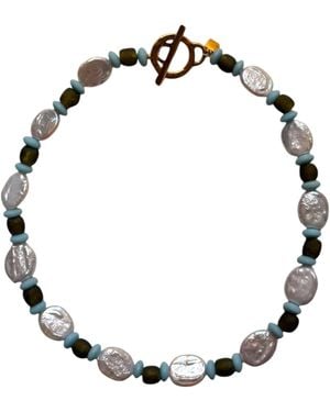 Sccollection Azure & Pearl Necklace - Black