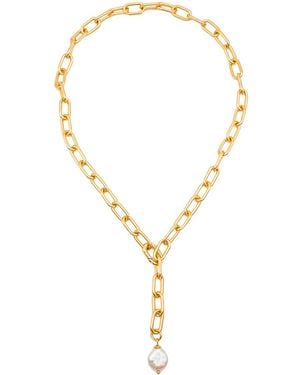 Miss Cecilia Fresh Water Pearl Chain Necklace - Metallic