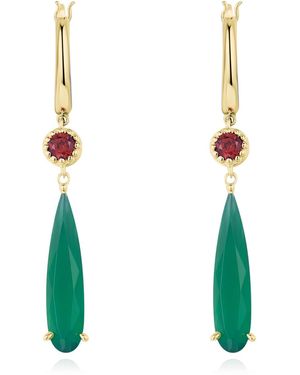Azura Jewelry New York Howl's Moving Castle Earrings Vermeil - Green