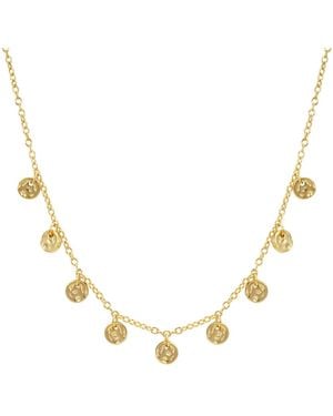 Nazzar Hammered Disc Dangle Necklace - Metallic