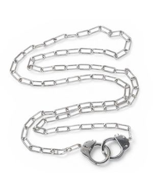 Jagged Halo Jewelry Love Bond Handcuff Convertible Necklace - Metallic