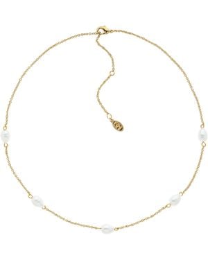 Emma Holland Jewellery Baroque Pearl & Chain Necklace - Metallic