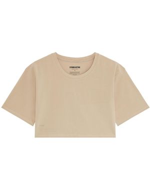 Storm Neutrals Easy Crop Top Sand - Natural